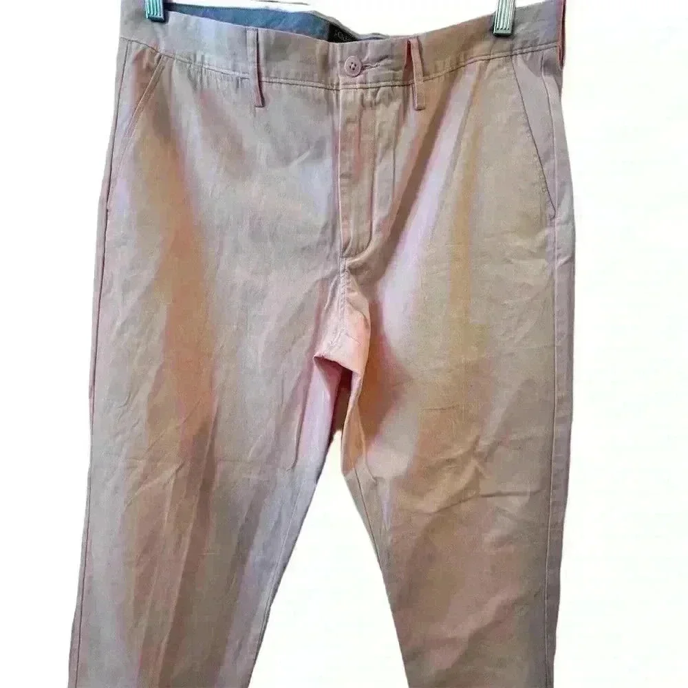 J.Crew Men's Sutton Chino Pants Size 34 Pink Summerweight Casual‎ Straight Leg